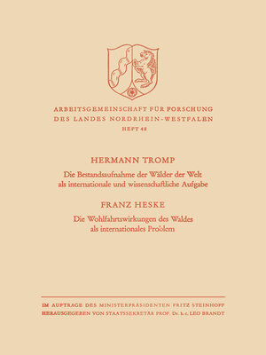 cover image of Die Bestandsaufnahme der Wälder der Welt als internationale und wissenschaftliche Aufgabe